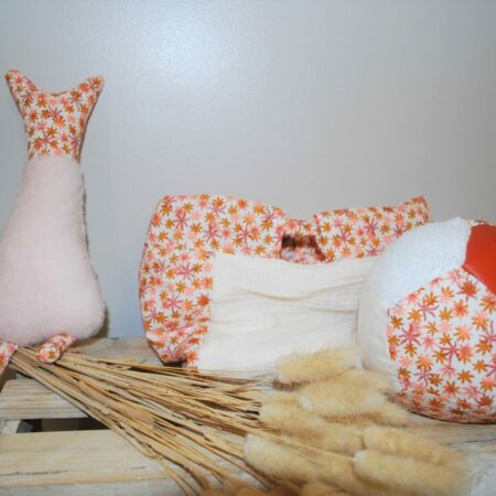 Ensemble jouet et doudou "CORAIL"