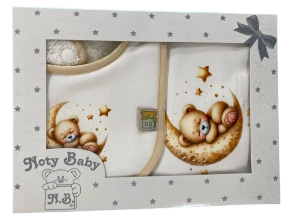 Ensemble Bavoir naissance et Lange - Divers coloris imprimés – Image 7