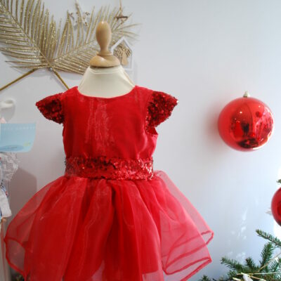 robe de fête enfant rouge
